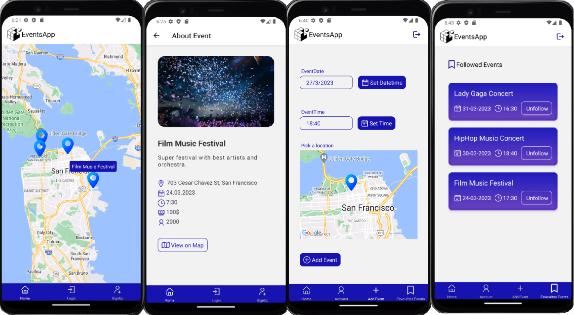 Events Mobile App app screenshot